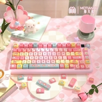 Tulip Bear 104+34 / 54 MDA Profile Keycap Set Cherry MX PBT Dye-subbed for Mechanical Gaming Keyboard